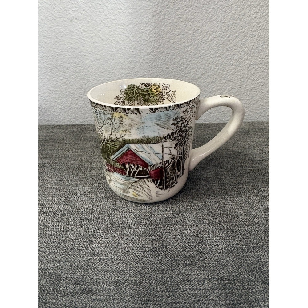 The Friendly Village The Covered Bridge Mug by Johnson Brothers Made In England